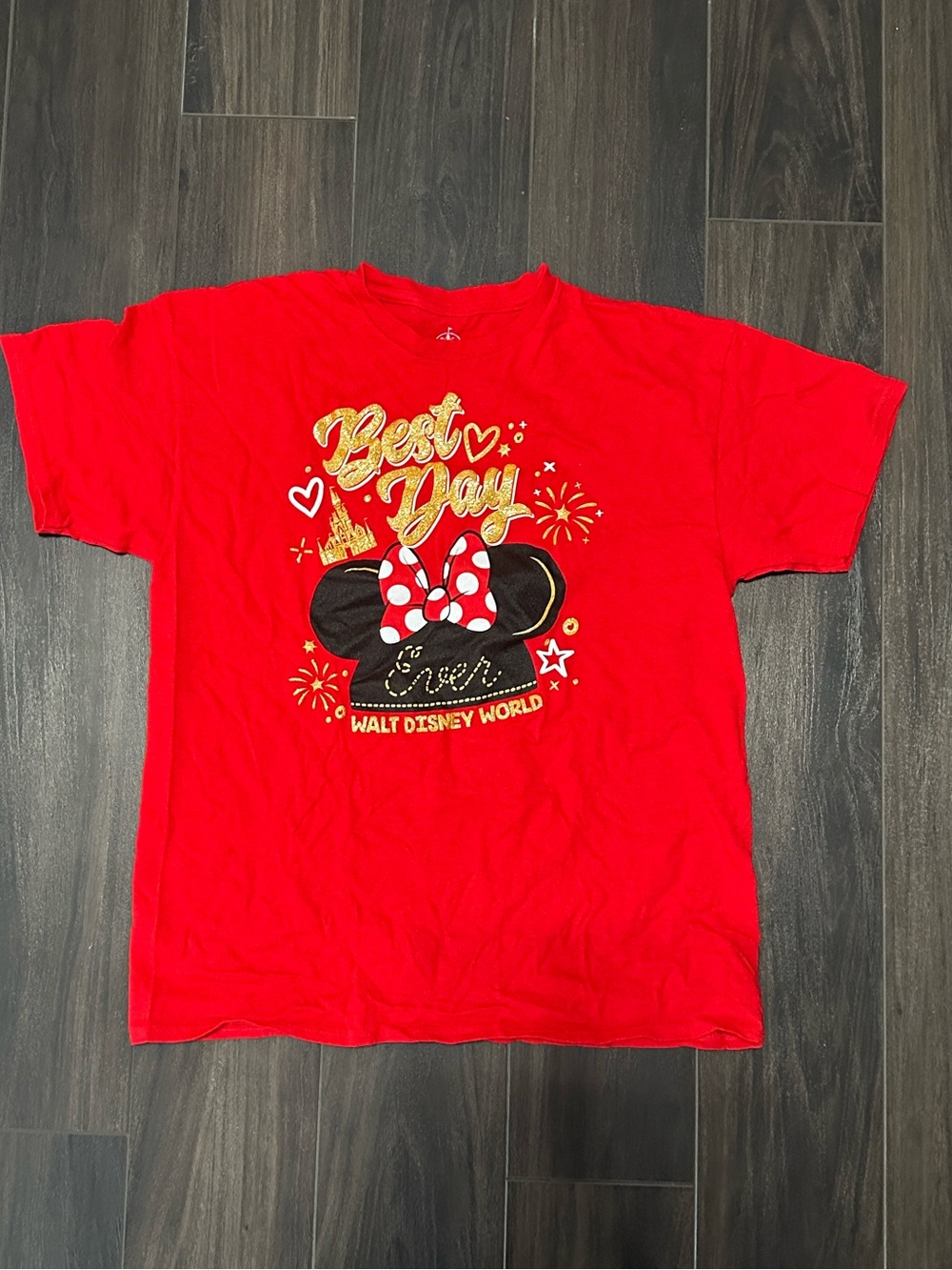 Disney Girls' Best Day Ever Short Sleeve Tee - XL
